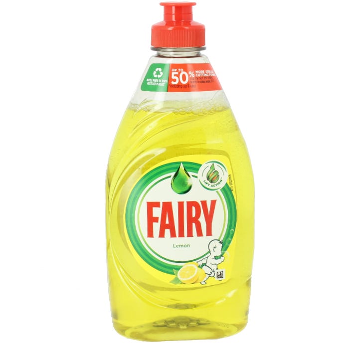 Fairy Lemon Washing Up Liquid with LiftAction, 320ml