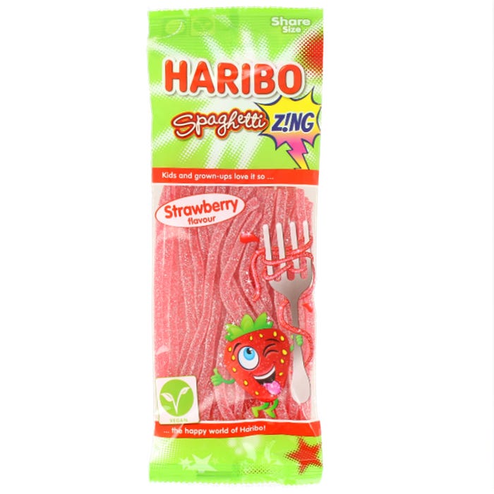 Haribo Spaghetti Zing Strawberry, 140g