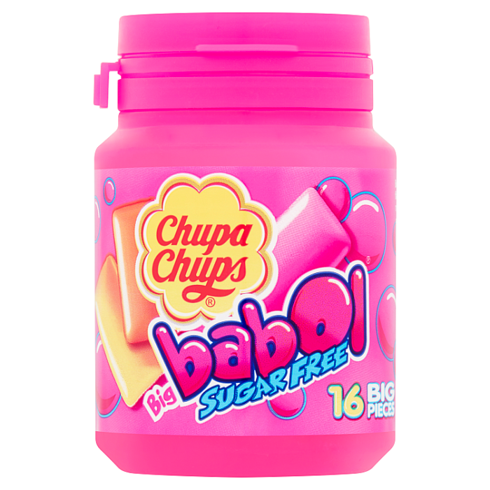 Chupa Chups Big Babol Sugar Free, 64g (Pack of 16)