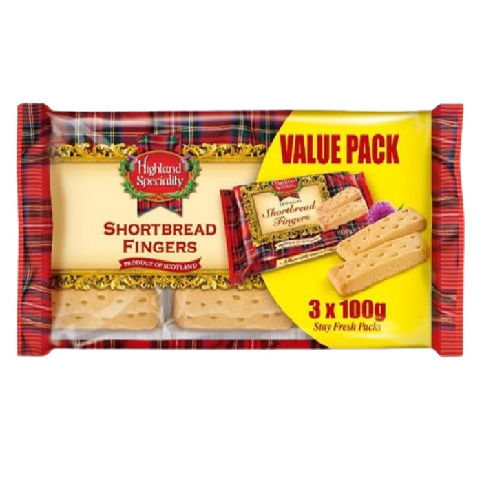 Campbells Shortbread Fingers (Pack of 3)