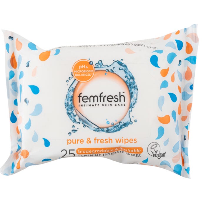 Femfresh Intimate Wipes - Pure and Fresh (Pack of 25)