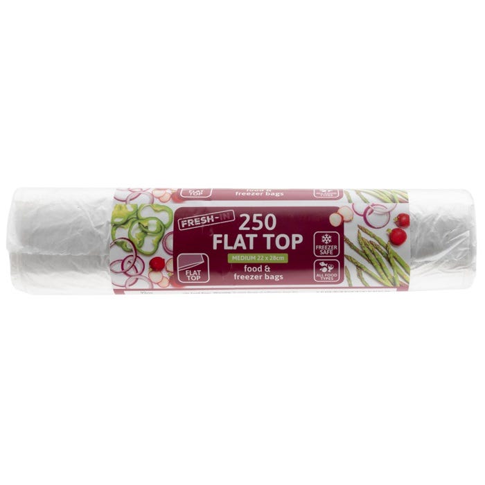Flat Top Food & Freezer Bags (Pack Of 250)