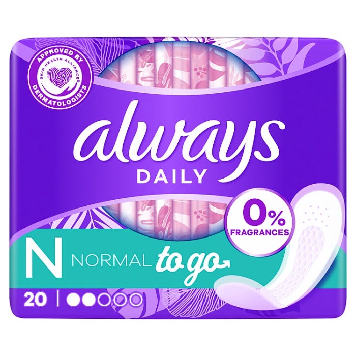 Always Dailies Wrapped Liners (Pack of 20)
