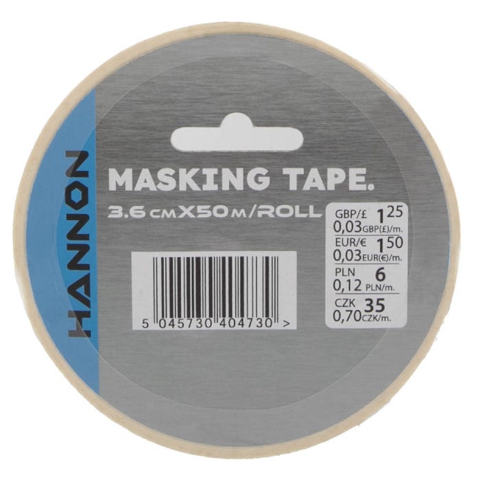 Hannon Masking Tape, 3.6cm x 50m
