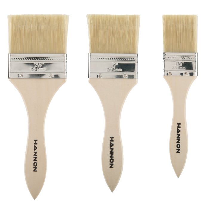 Hannon Premium Paint Brush- Assorted Sizes (Pack of 3)