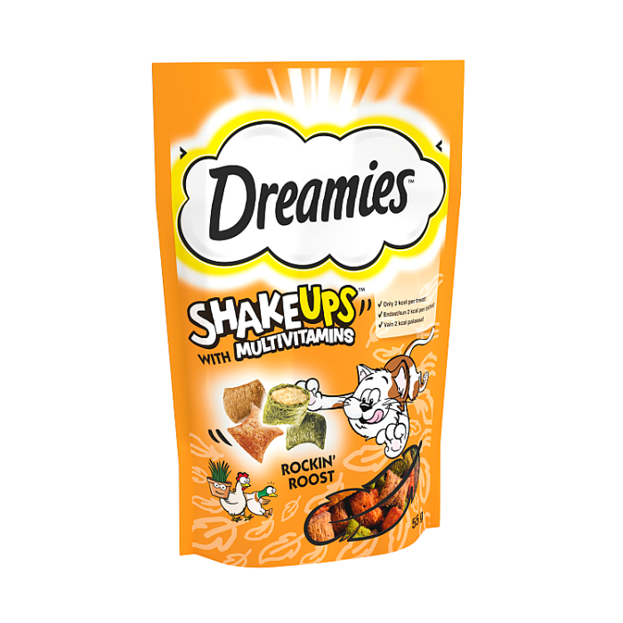 Dreamies Shakeups Multivitamins Rockin Rooster Cat & Kitten Treats, 55g