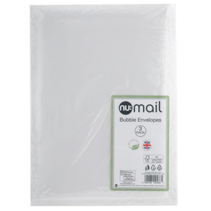 Nu: Mail Bubble Envelopes - Medium (Pack of 3)
