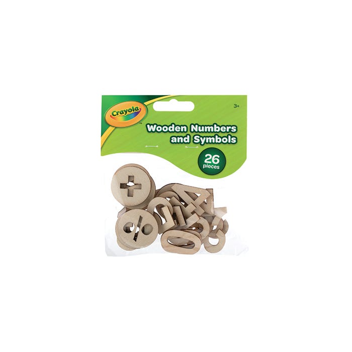 Crayola Wooden Numbers & Symbols (Pack of 26)