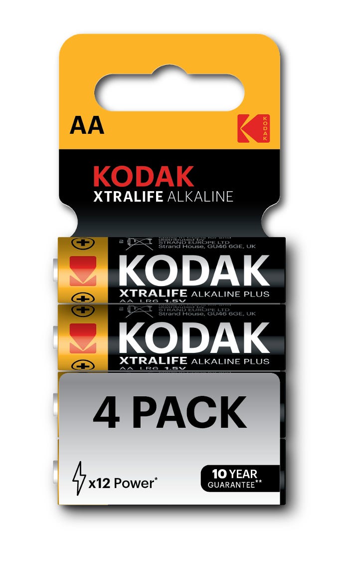 Kodak Xtralife Alkaline Battery AA (Pack of 4)