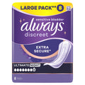 Always Discreet Incontinence Pads Ultimate Night (Pack of 8)