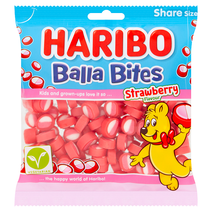 Haribo Balla Bites Strawberry, 140g