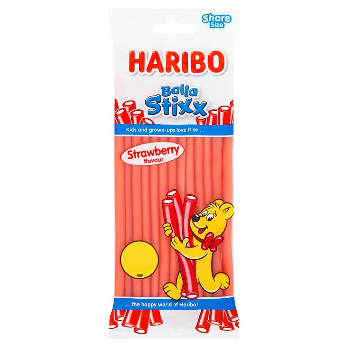 Haribo Balla Stixx Strawberry, 140g