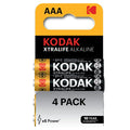 Kodak Xtralife Alkaline Battery AAA (Pack of 4)